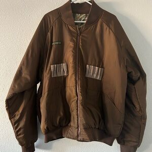 Columbia Men's Brown/camo Reversible Bomber Hunting Jacket